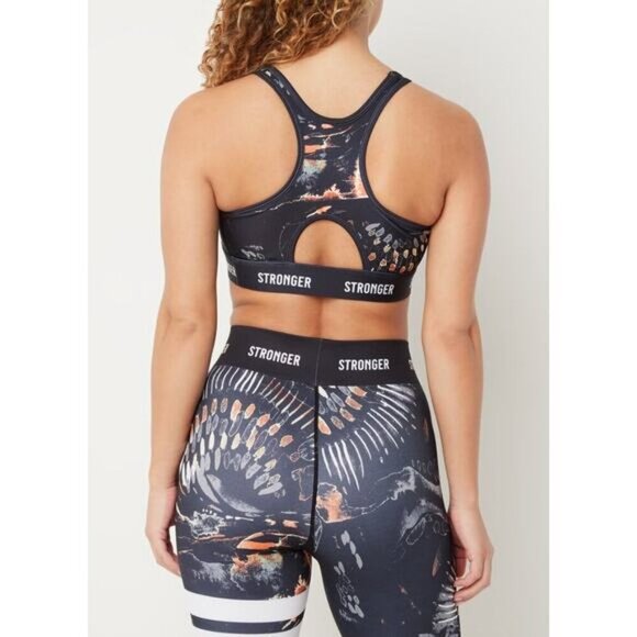 STRONGER Voodoo SET Medium Support Sports Bra & Mid Waist Leggings Sz Medium - Picture 3 of 13